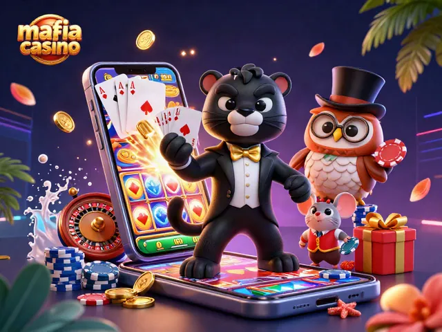 Mafia Casino highlights stylish characters, dynamic games, and engaging casino elements for gamblers.